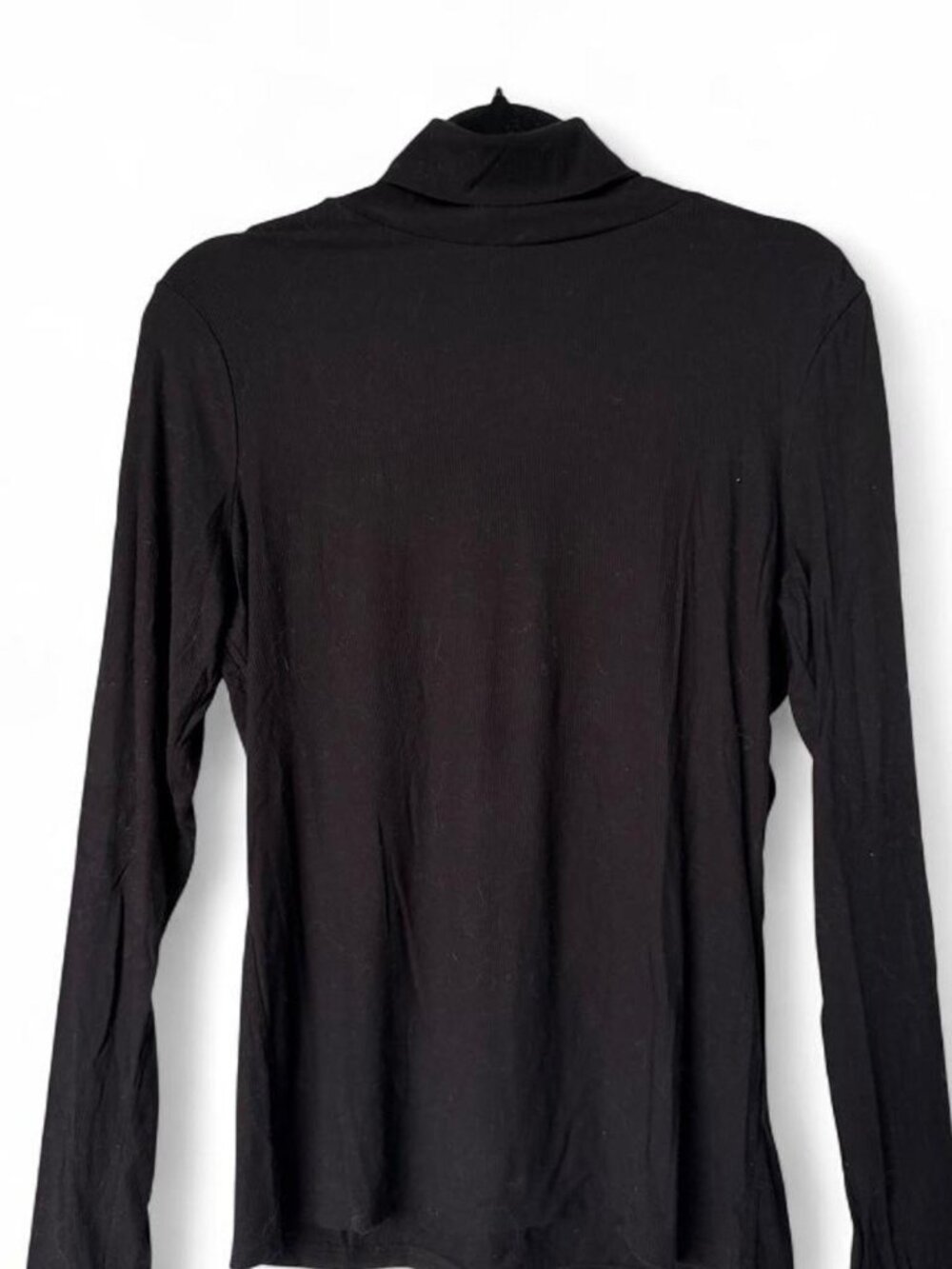 H&M Black Ribbed Turtleneck Top